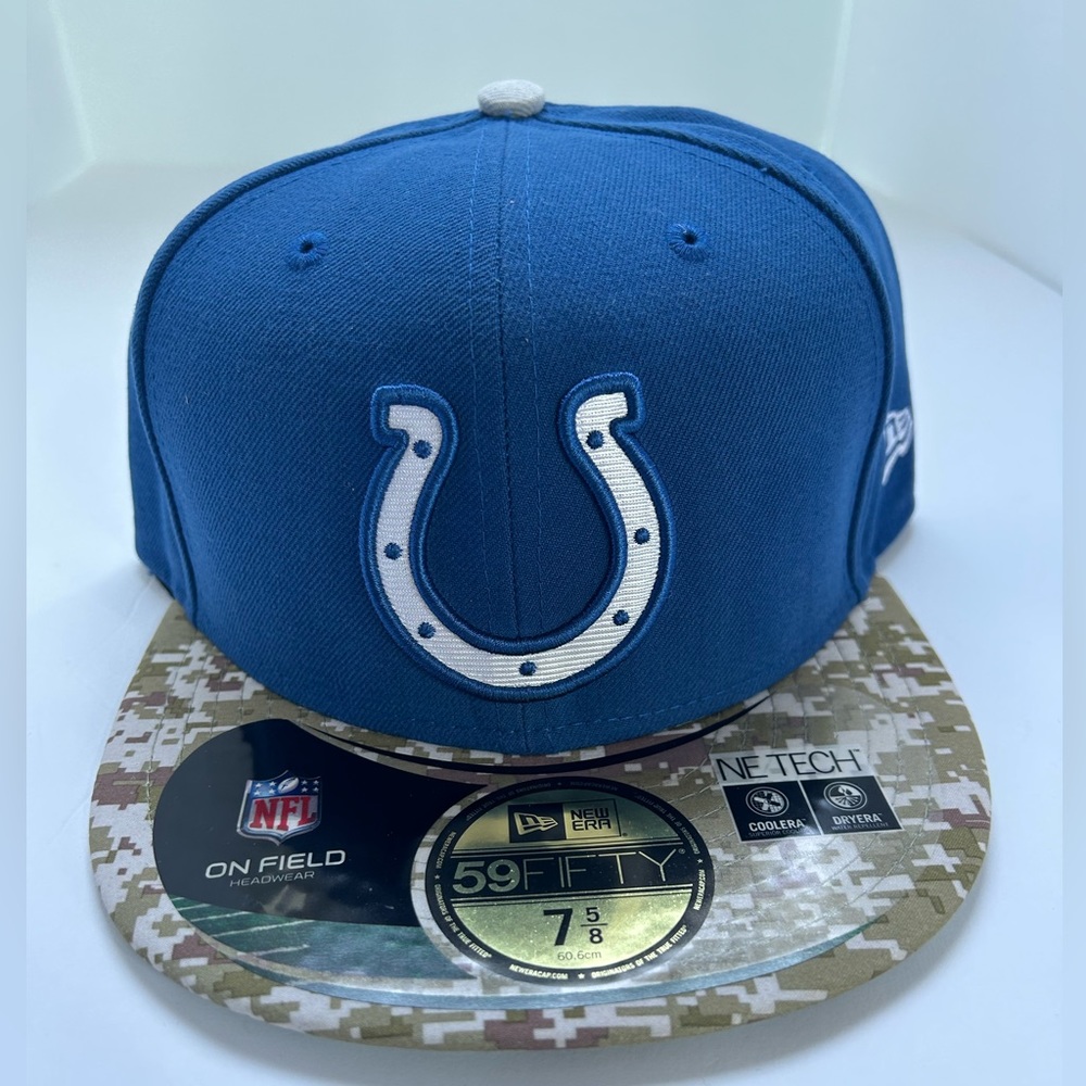 New Era Indianapolis Colts Cap Hat 59Fifty Fitted Sz: 7 5/8 MLB